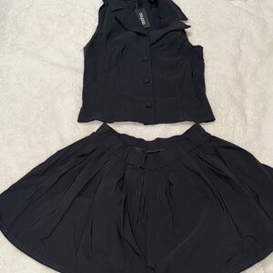 Boohoo Black Skirt Set for Women